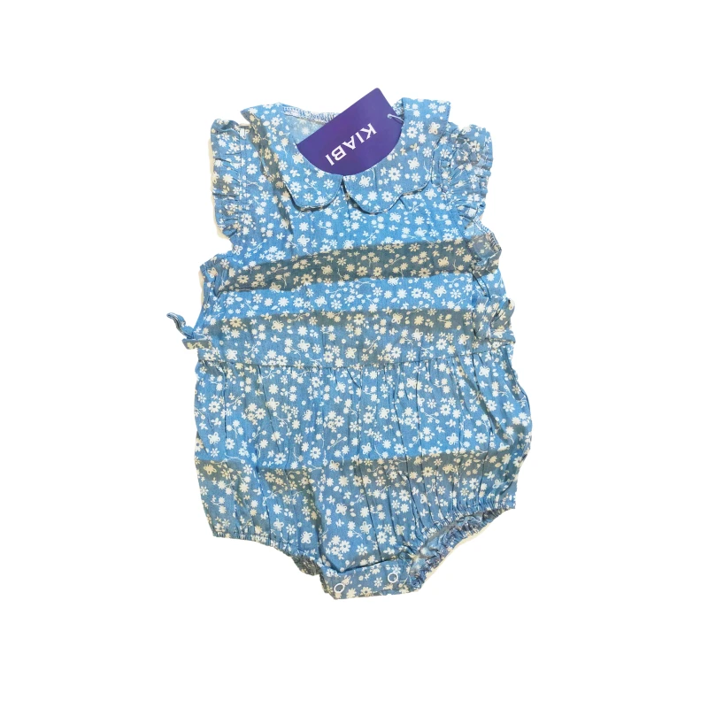 Kiabi Girls' Overalls Flowers, 18 Months