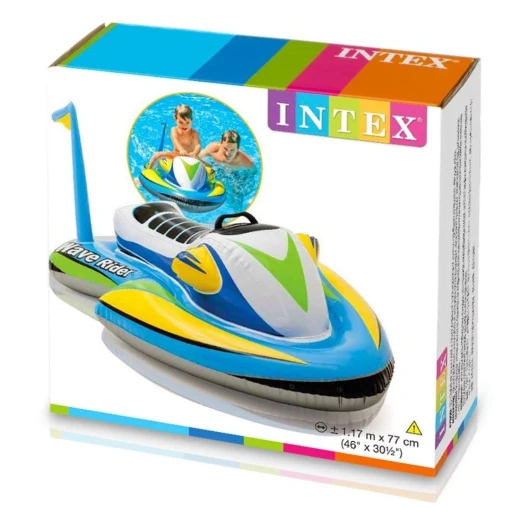 Intex Inflatable Swimming Pool Water Jet Ski Wave Rider Float, Assorted Color Intex Inflatable Swimming Pool Water Jet Ski Wave Rider Float, Assorted Color