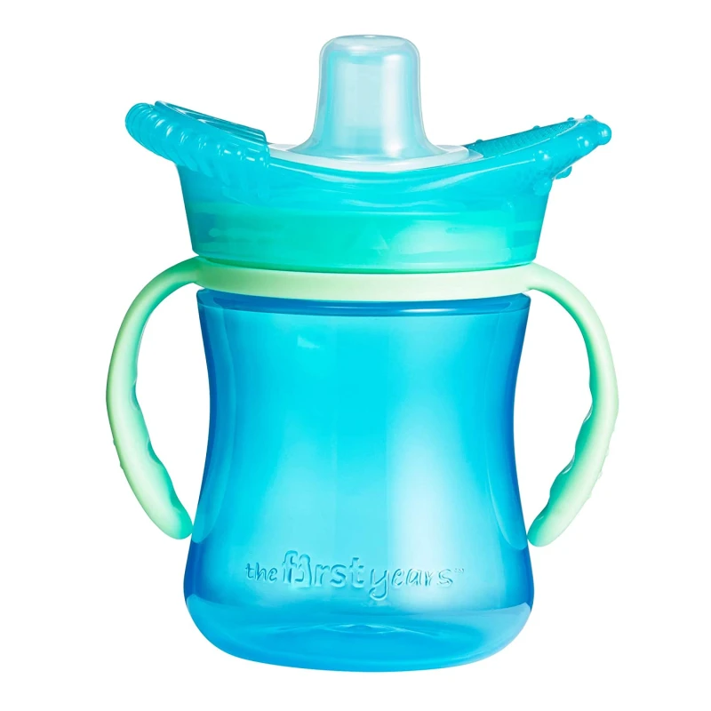 The First Years Teethe Around Sensory Trainer Sippy Cup, Blue - ذا فيرست ييرز