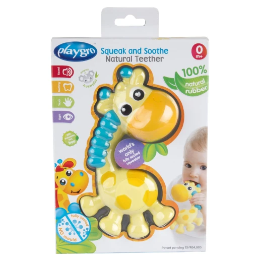 Playgro Squeak and Soothe Natural Teether Playgro Squeak and Soothe Natural Teether