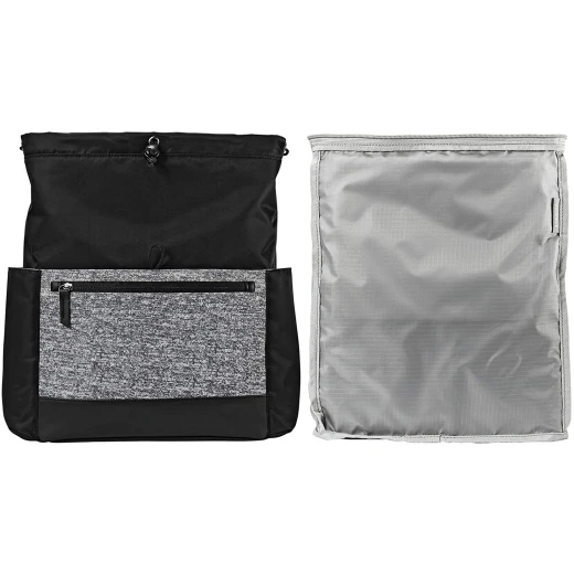 JJ Cole Mezona Cinch Top Backpack Diaper Bag Asphalt, Black - JJ Cole - Image 6