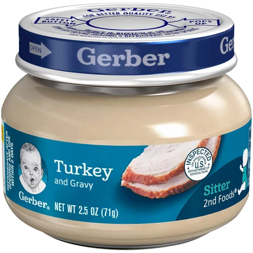 Gerber Baby Food 2nd Foods and Turkey Gravy 71g Gerber Baby Food 2nd Foods and Turkey Gravy 71g