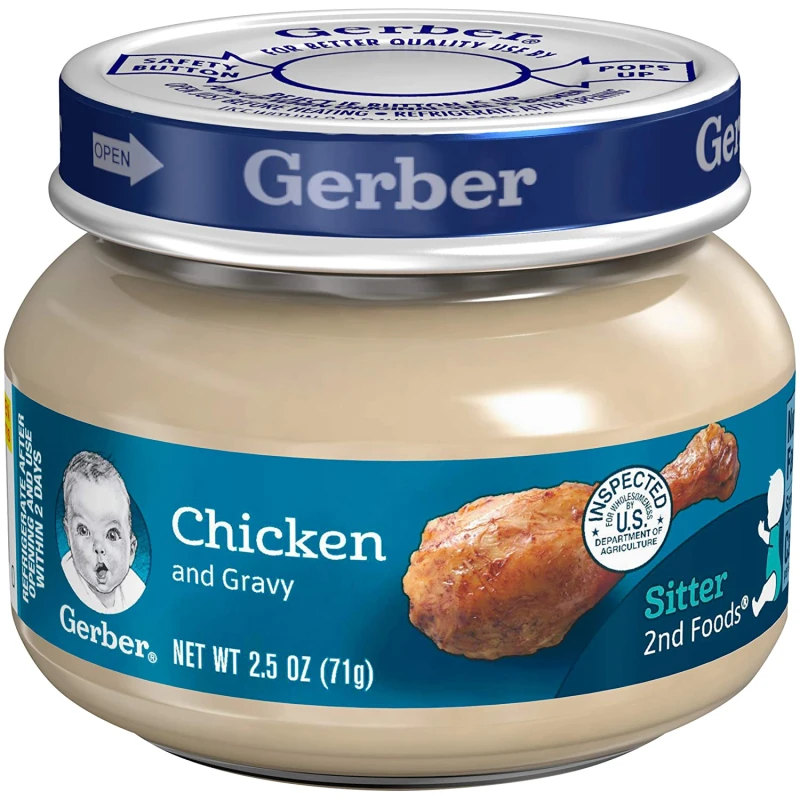 Gerber 2nd Foods Chicken & Gravy Baby Food 71g - جيربر
