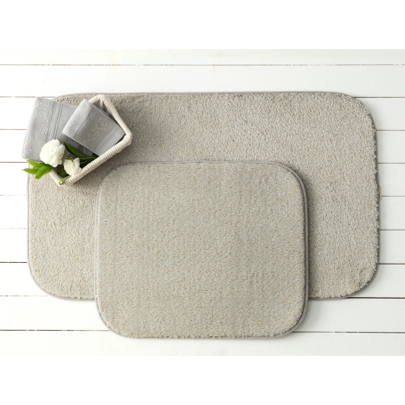 Madame Coco Acel 2-Piece Bath Mat Set - Gray - مدام كوكو