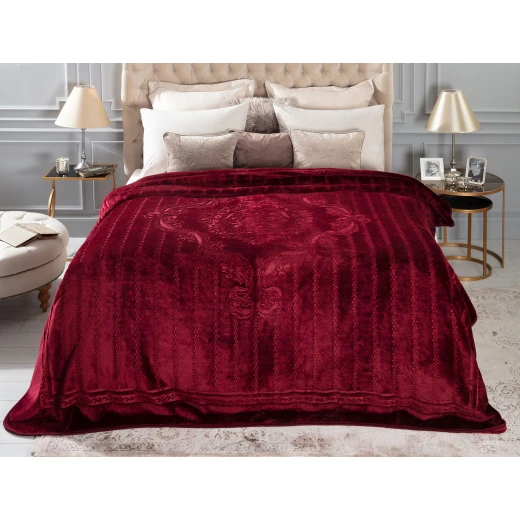 Madame Coco Oisemont Double Emboss Blanket - Red Madame Coco Oisemont Double Emboss Blanket - Red