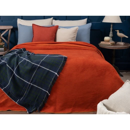 Étoile Plain Cotton Double Blanket - Light Red Étoile Plain Cotton Double Blanket - Light Red