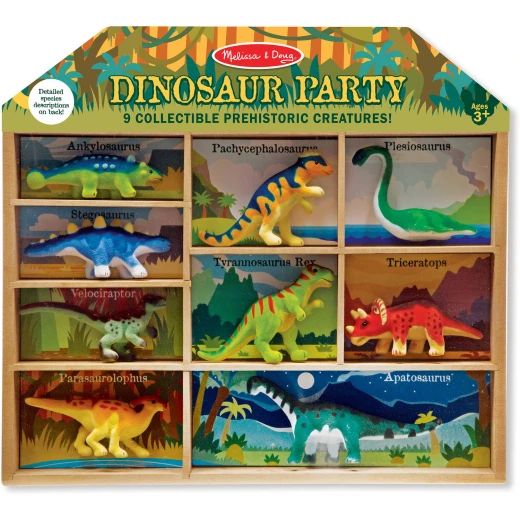 Melissa & Doug Dinosaur Party Play Set - 9 Collectible Miniature Dinosaurs In A Case Melissa & Doug Dinosaur Party Play Set - 9 Collectible Miniature Dinosaurs In A Case