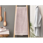Madame Coco Tilda Border Jacquard Bath Towel - Piglet Pink - مدام كوكو