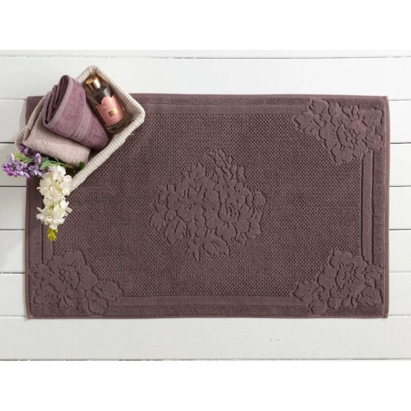 Madame Coco Olive Foot Towel - Burgundy - مدام كوكو