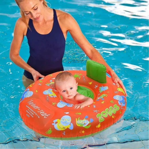Zoggs Baby Inflatable Trainer Swimming Pool Seat Orange - زوجز - Image 2
