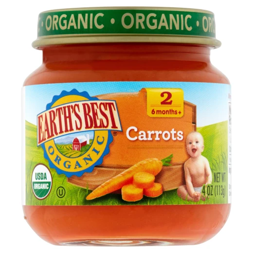 Earth's Best Organic Stage 2 Carrots Jar, 113 g Earth's Best Organic Stage 2 Carrots Jar, 113 g