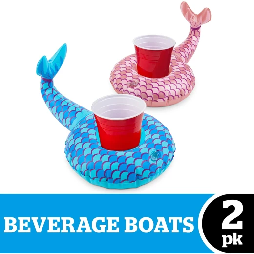 BigMouth Inc Mermaid Tails Beverage Boats (2-Pack) - بيج ماوث - Image 2