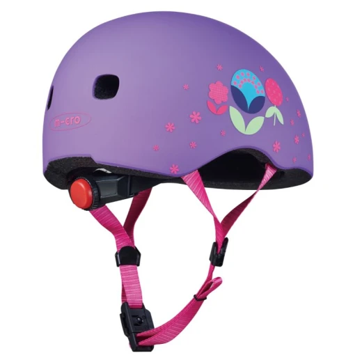 Micro PC Helmet, Floral Purple, Medium - مايكرو - Image 3