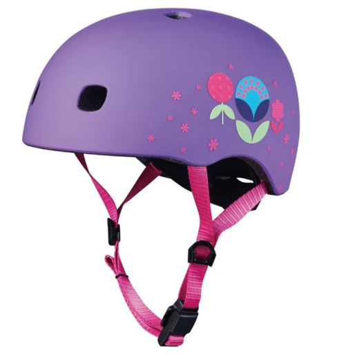 Micro PC Helmet, Floral Purple, Medium - مايكرو - Image 4