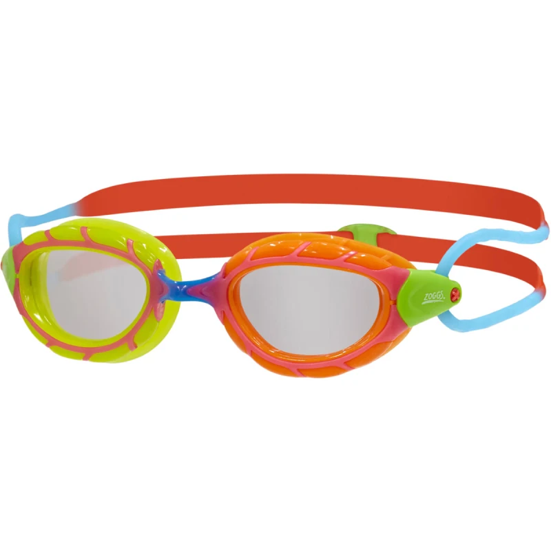 Zoggs Predator Junior ,Pink Lime Orange Goggles - Zoggs