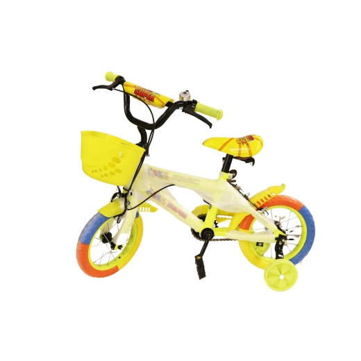 Kids Bicycle Stainless Steel with Yellow Basket 12 Inch, Yellow Kids Bicycle Stainless Steel with Yellow Basket 12 Inch, Yellow