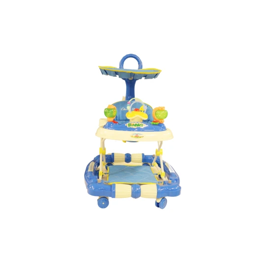 Walker Baby Space With Umbrella, Blue & Colorful Walker Baby Space With Umbrella, Blue & Colorful