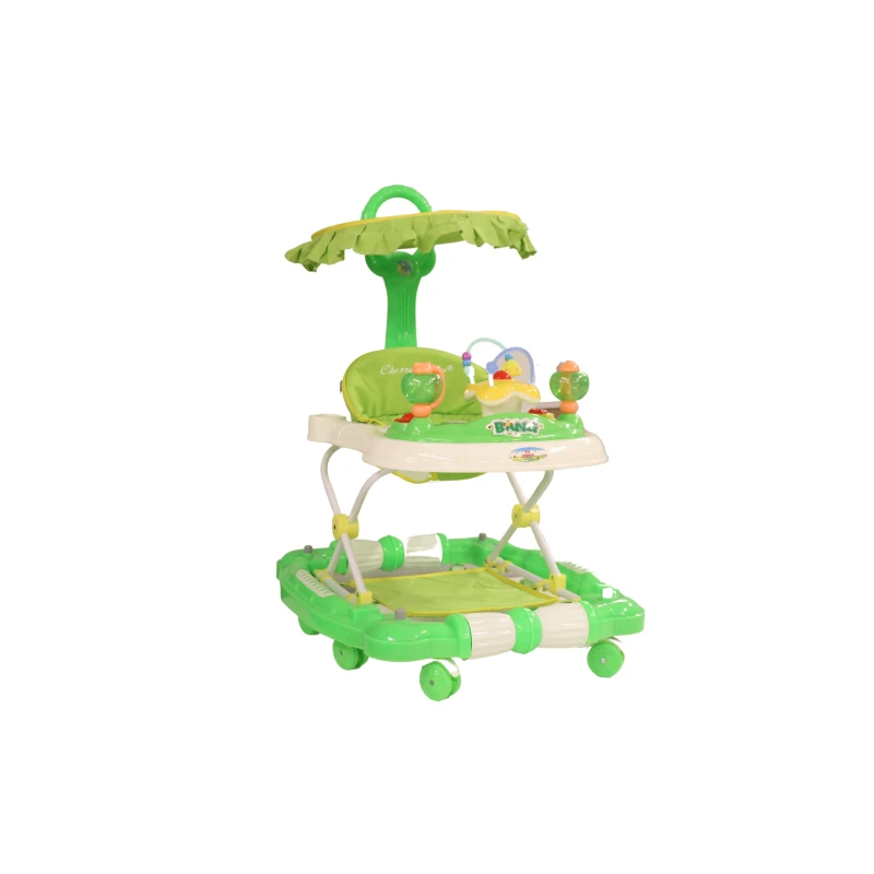 Walker Baby Space With Umbrella, Green & Colorful
