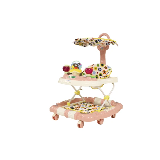 Walker Baby Space With Umbrella, Pink & Colorful