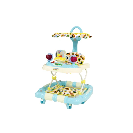 Walker Baby Space With Umbrella, Light Blue & Colorful Walker Baby Space With Umbrella, Light Blue & Colorful