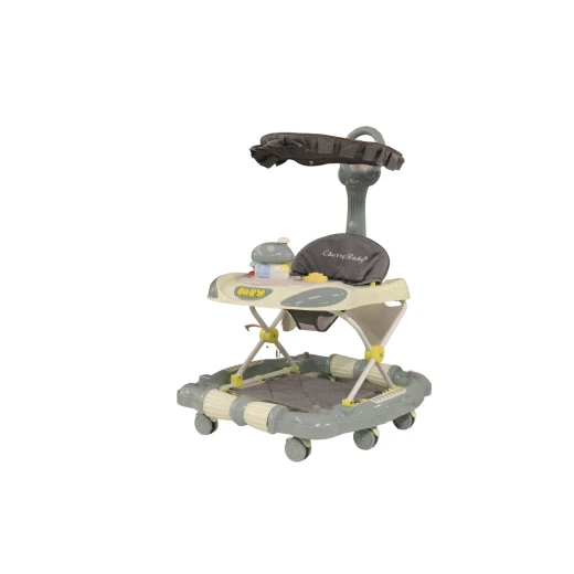 Baby Walker Jungle With Umbrella, Grey & Colorful Baby Walker Jungle With Umbrella, Grey & Colorful