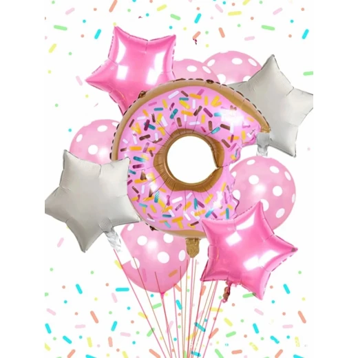 10pcs Decorative Donuts Balloon Set