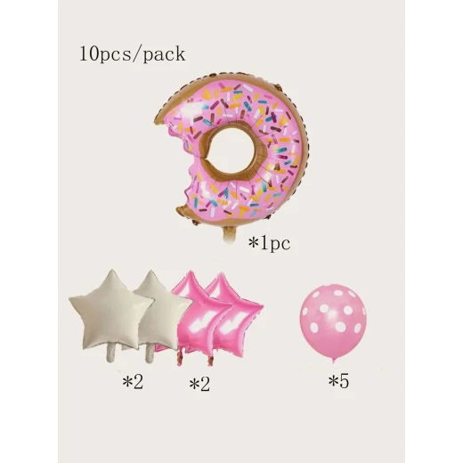 10pcs Decorative Donuts Balloon Set - Image 2