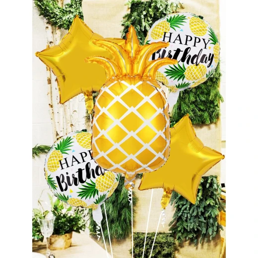 7pcs Pineapple Birthday Balloon Set