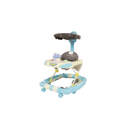 Baby Walker Jungle With Umbrella, Light Blue & Colorful Baby Walker Jungle With Umbrella, Light Blue & Colorful