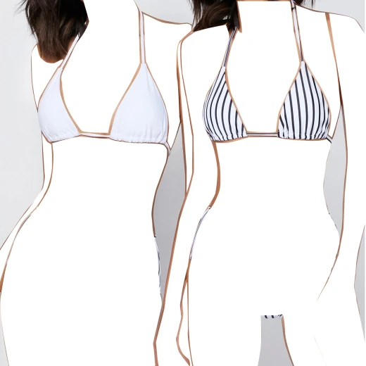 2pack Striped Halter Bikini Top, Medium 2pack Striped Halter Bikini Top, Medium