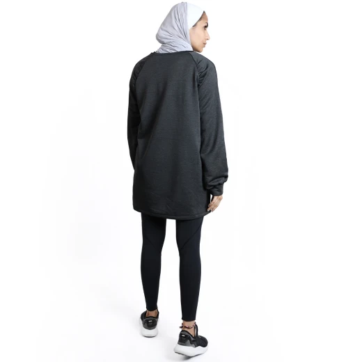 سويت شيرت نسائي كبير الحجم  من أر بي، (كبير/كبير جدا) ، رمادي غامق - أر بي - Image 4