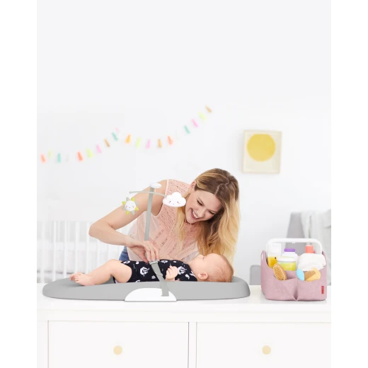 Skip Hop Diaper Caddy Organizer with Touch Sensor Night Light, Nursery Style, Pink - Skip Hop - Image 9