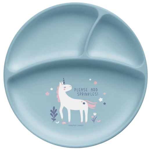 Stephen Joseph Silicone Baby Plate Unicorn Stephen Joseph Silicone Baby Plate Unicorn