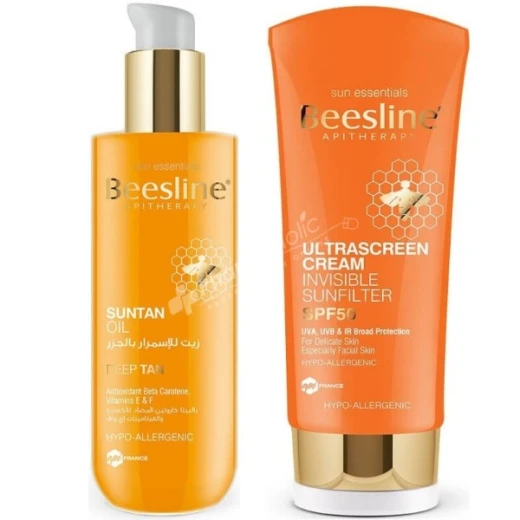 Beesline Suntan Oil Gold + Ultrascreen Cream Invisible Sunfilter Offer - Beesline - Image 2