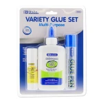 Bazic White Clear Liquid Glue Pen, 3 Pieces - Bazic