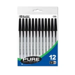 Bazic Nova Black Color Stick Pen (12 / Pack) - Bazic