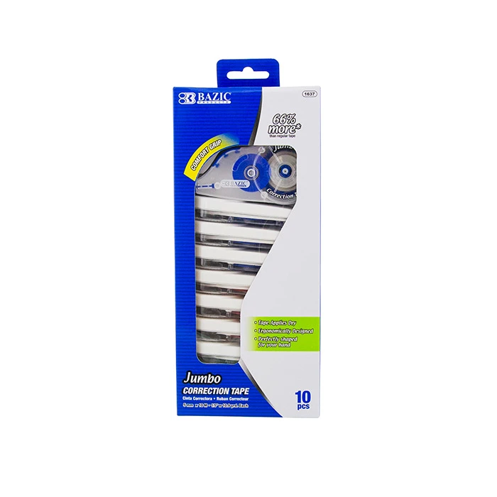 Bazic Jumbo Correction Tape with Grip (10/P) - Bazic