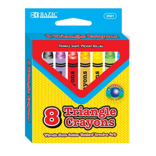 Bazic 8 Color Premium Quality Triangle Crayon Bazic 8 Color Premium Quality Triangle Crayon
