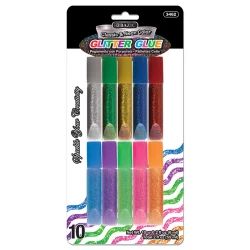 Bazic 10 Color Mini Glitter Glue (6 Ml)