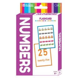 Bazic Numbers Flash Cards 36 Pack for Early Math Education: Colorful Pictures for Preschool & Elementary Kids