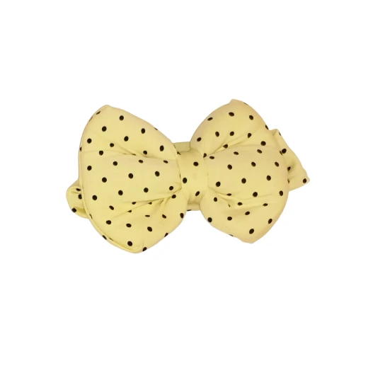 Baby Turban Headband, Yellow Dotted