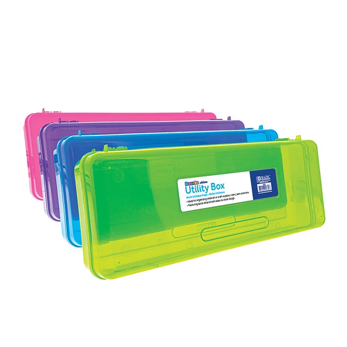 Bazic Bright Multipurpose Ruler Utility Box , 1 pack , Assorted - Bazic