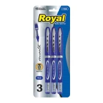 Bazic Royal Blue Rollerball Pen, 3 Pens - Bazic