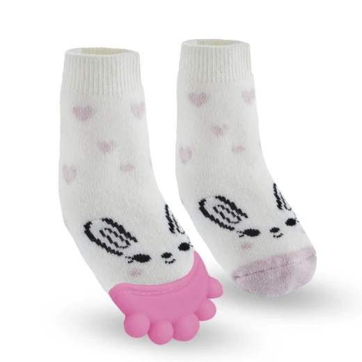 Babyjem teether socks pink Babyjem teether socks pink
