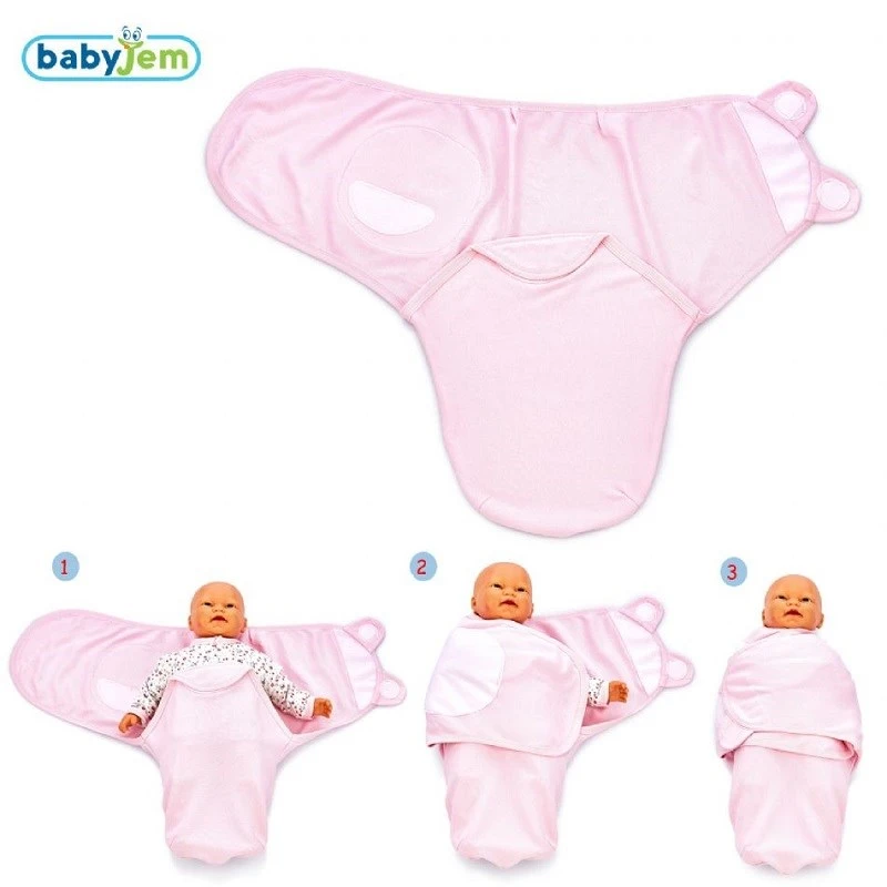 BabyJem Baby Cotton Swaddle - Pink - BabyJem