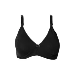 NBB Cotton Breastfeeding Bra Black, 85 - إن بي بي لانجيري