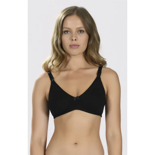 NBB Cotton Breastfeeding Bra Black, 85 - إن بي بي لانجيري - Image 5