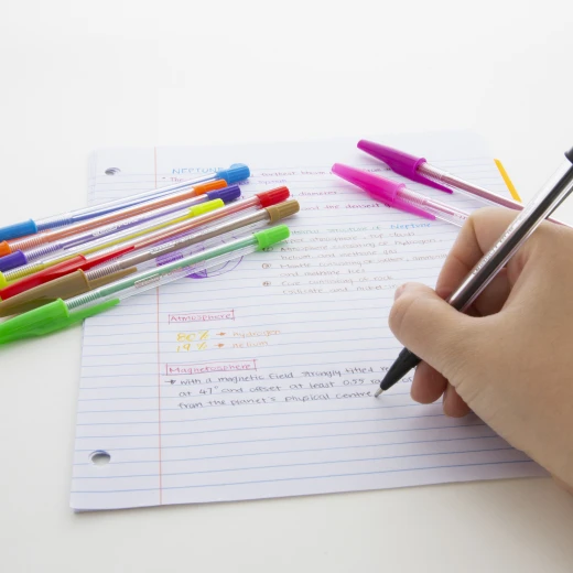 Bazic Pure Neon Color Stick Pen,10 Pens - Bazic - Image 3