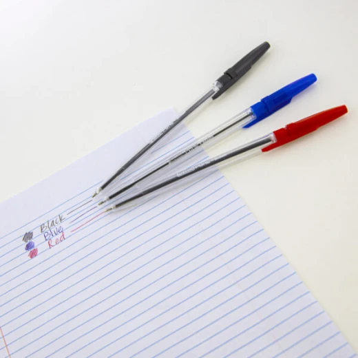 Bazic Pure Stick Pen,  Assorted Color,  12 Pens - Bazic - Image 3