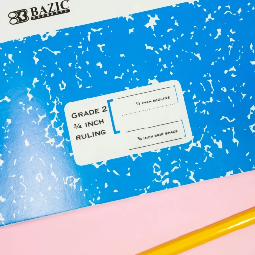 Bazic 50 Count Grade 2 Primary Composition Book, Blue - Bazic - Image 2